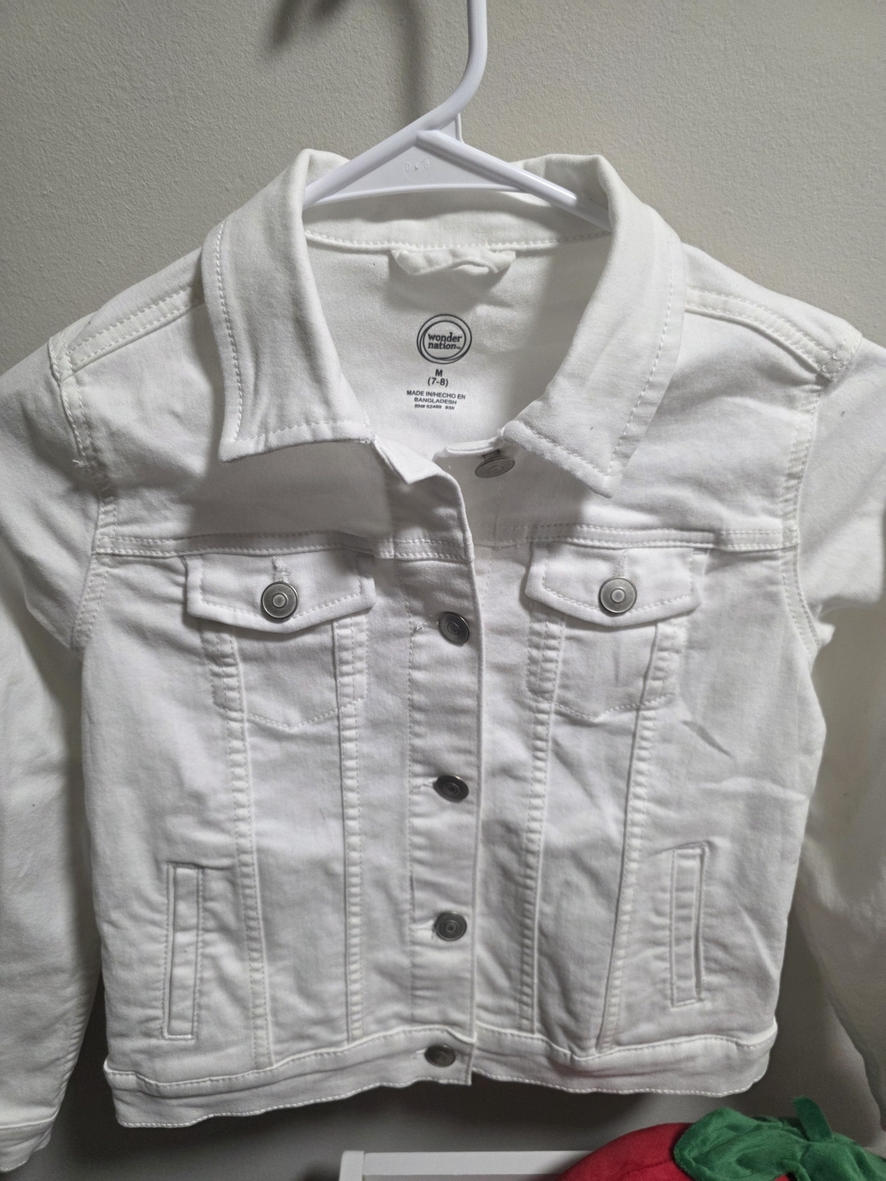wonder nation White Denim Jacket - Girls' Classic Jean Jacket